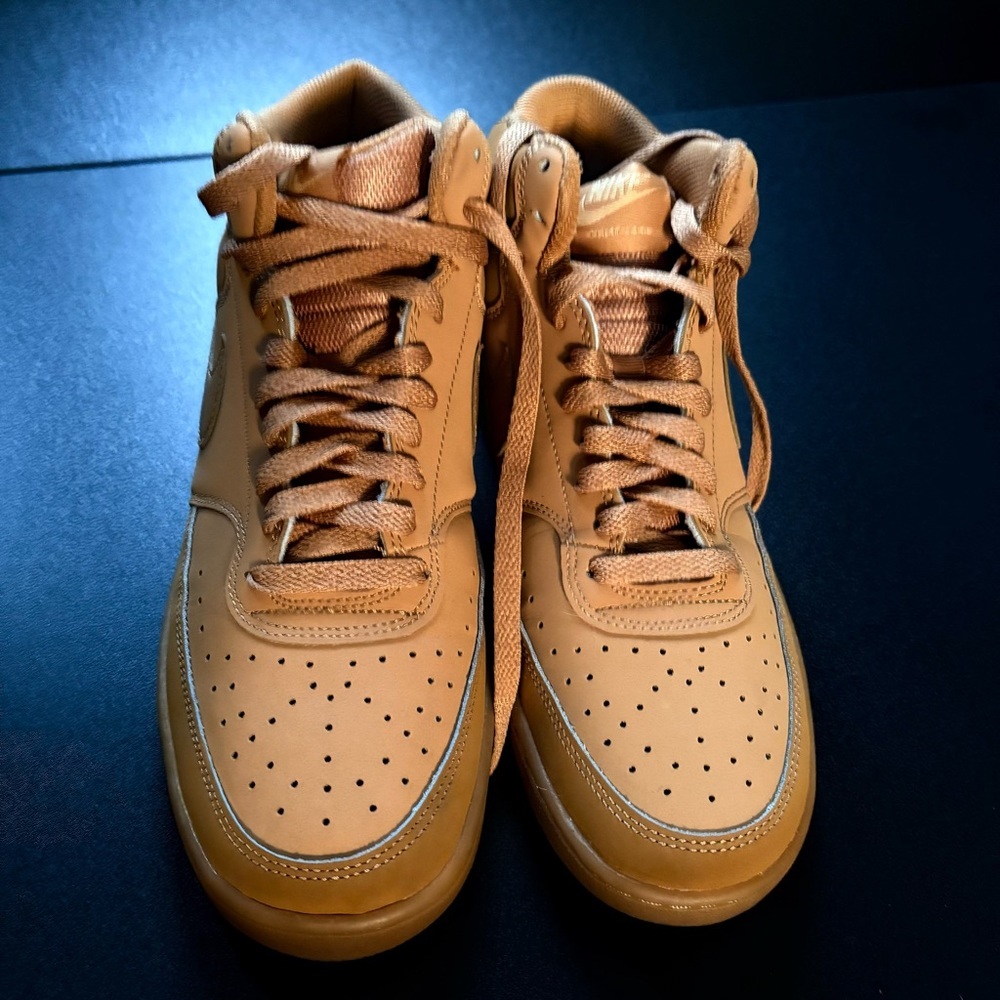 Nike Court Vision Mid Flax/Flax-Gum Light Brown CD5466-200 Men's size 8 wheat - Picture 3 of 9